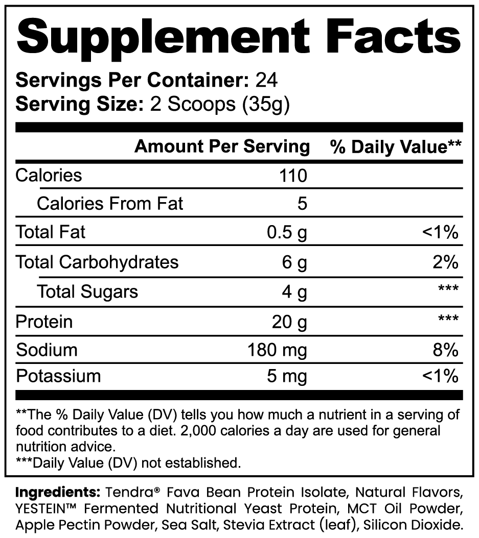 Supplement facts label with nutritional information and ingredients listed. Supplement. Energy. Tennis. Football. Running. Triathlon. Athlete